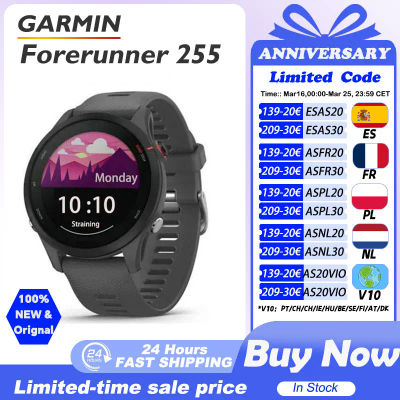 Garmin Forerunner 255 Sports Smartwatch 46mm 1.3'' Pantalla a color 14 días Vida de la batería 4GB RAM NFC Bluetooth Wifi 5ATM Impermeable