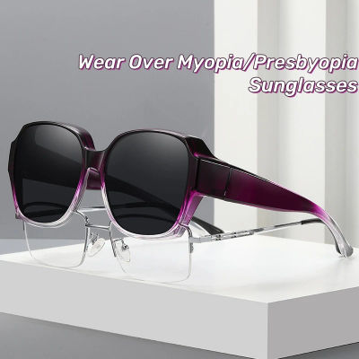 Gafas de sol polarizadas redondas a la moda, gafas graduadas para miopía, gafas portátiles para hombres y mujeres, gafas de conducción de pesca Vintage