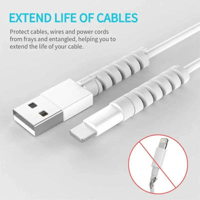 10 Uds cubierta protectora de Cable bobinadora de silicona para IPhone 13 Samsung S21 Xiaomi Poco Cable cargador Cable organizador Clip