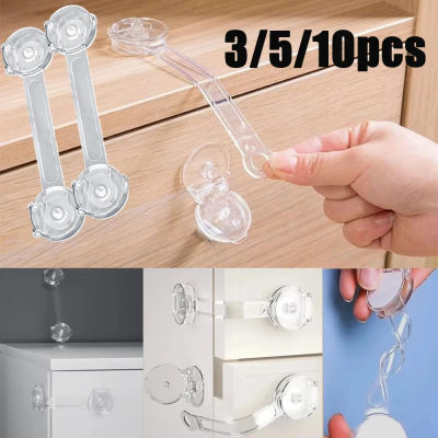 Cierres transparentes para armarios de bebé, hebilla de correa suave multifuncional, Protector antipellizcos y antideslizante para muebles del hogar, 5/10 Uds.