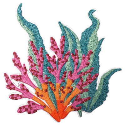 Parche bordado de cultivo de Coral, insignia de espíritu para amantes de las plantas marinas, regalo artesanal, parches para planchar para ropa, gorra, chaqueta, sombrero de camionero, 1 ud.