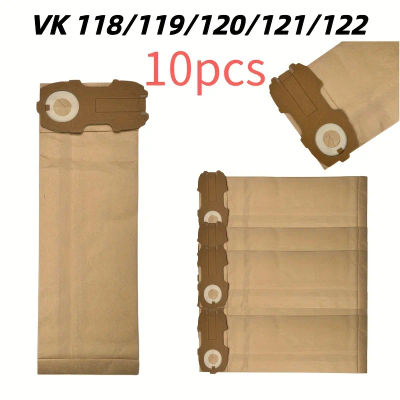 Paquete de 10 bolsas para aspiradora compatibles con Vorwerk Kobold 118, 119, 120, 121, 122, CO2 y embalaje sin plástico