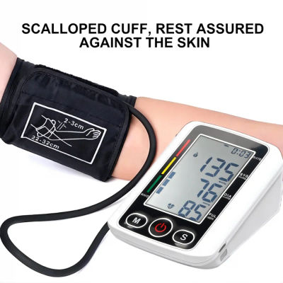 Monitor Digital automático de presión arterial para brazo, esfigmomanómetro, tonómetro, tensiómetro, medidor de pulso y ritmo cardíaco, Monitor BP saludable
