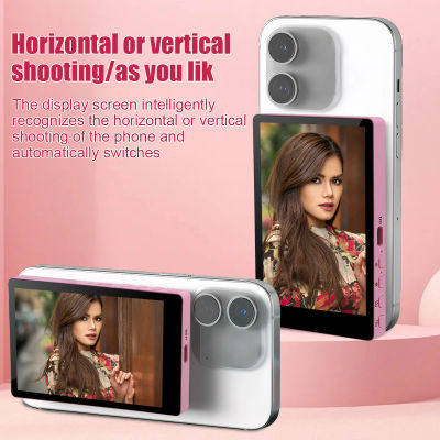 Monitor de Selfie magnético inalámbrico para teléfono móvil, pantalla para teléfono inteligente, Vlog, transmisión en vivo, grabación de vídeo para iPhone y Android