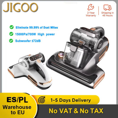 Aspiradora para Colchones JIGOO T600, 700W, 15KPa de Succión, Diseño de Doble Copa EU, Elimina el 99.99% de los Ácaros del Polvo con Sistema de Difusión de Aroma