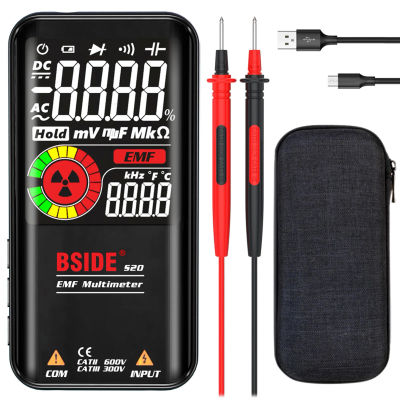 Multímetro inteligente EMF BSIDE S20/A10/A1, medidor recargable de 9999 recuentos, Monitor de radiación, voltímetro CA/CC, prueba de ohmios