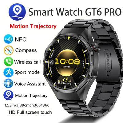 2025 nuevo reloj GT6 Pro reloj inteligente HD pantalla AMOLED NFC GPS Tracker Bluetooth llamada impermeable deportes salud Smartwatch hombres mujeres