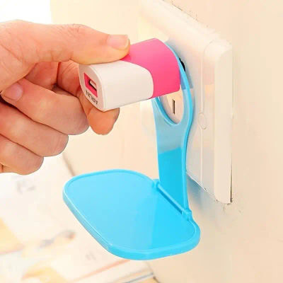 Paquete de 2/5 soportes plegables para cargar teléfonos – Soporte de pared/escritorio, adhesivo, soporte colgante de viaje, para teléfonos Apple y Samsung