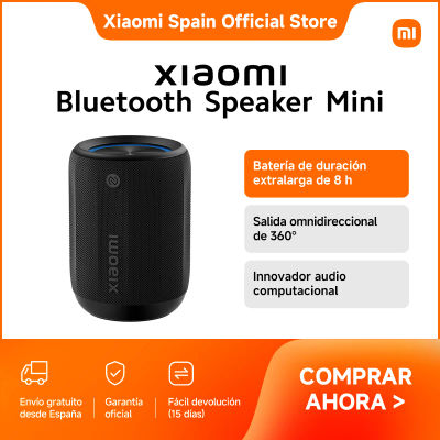 Oficial | Xiaomi Bluetooth Speaker Mini, Salida omnidireccional de 360°, Cuerpo pequeño, gran volumen*, Reproducción estéreo desde dos dispositivos