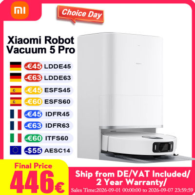 Aspiradoras Robot Xiaomi 5 Pro (Versión Mejorada X20+) – Limpieza Profunda, con IA, Asistente Doméstico con Triple Cámara y Estación Base de Autolimpieza – Libera tus Manos