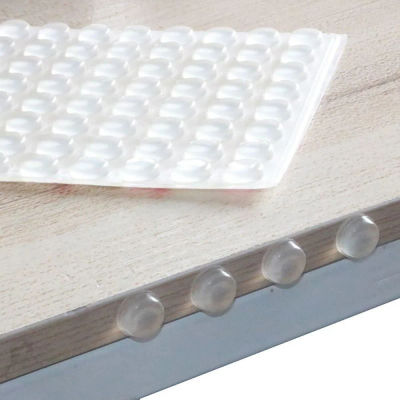 100 Uds. Tope de puerta autoadhesivo amortiguador de goma parachoques de gabinete almohadillas de silicona para muebles almohadillas protectoras de cojín