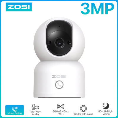 Cámara de Seguridad Inteligente ZOSI C518 con Giro/Inclinación Interior, 2K/4K, 360° ° Monitor para Bebés y Mascotas con IA, Seguimiento Humano, Cámara de Vigilancia WiFi 2.4G/5G