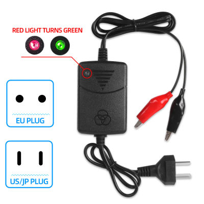 Cargador de batería inteligente Universal, dispositivo de carga de 12V, 1300mA, para plomo sellado Acidc, para coche, camión, motocicleta, enchufe europeo y estadounidense
