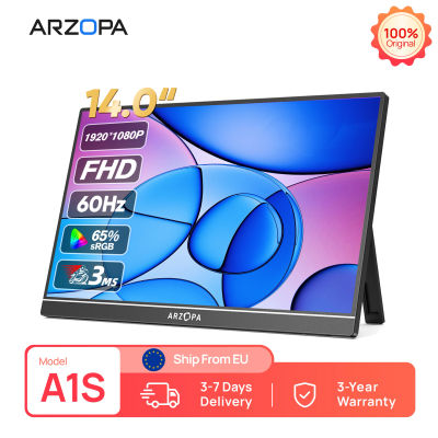 ARZOPA 14 pulgadas 1920x1080P IPS Mini Monitor portátil segunda pantalla externa con USB C HDMI para Mac/portátil/PC/Switch/PS/Xbox A1S