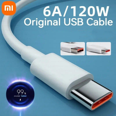 Original Xiaomi 6A Usb tipo C Cable cargador 120w Turbo Tipo carga rápida para Mi 13 12 11 10 Pro ultra Poco x3 Redmi Note K50 40