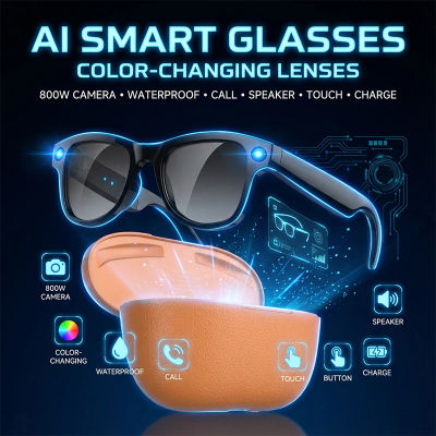 Gafas inteligentes con cámara 2026 Bluetooth, asistente de voz, Control, Translator de gafas, gafas de sol fotocromáticas de Vídeo fotográfico