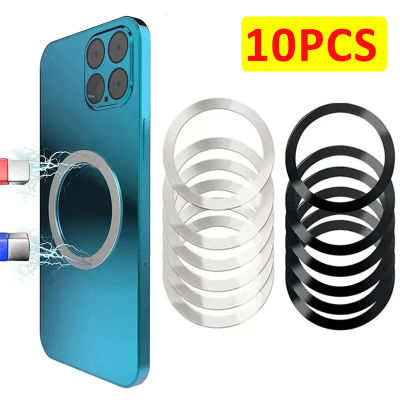 10 Uds. Para anillo de placa magnética Magsafe pegatinas universales soporte cargador inalámbrico hoja de placa de Metal para iPhone Samsung Xiaomi