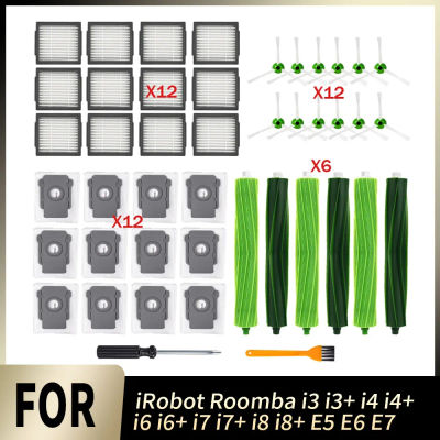 Cepillo Principal, Bolsa para Polvo, Filtro HEPA, Repuesto para iRobot Roomba i3 i3+ i4 i4+ i6 i6+ i7 i7+ i8 i8+ E5 E6 E7, Accesorios para Aspiradora