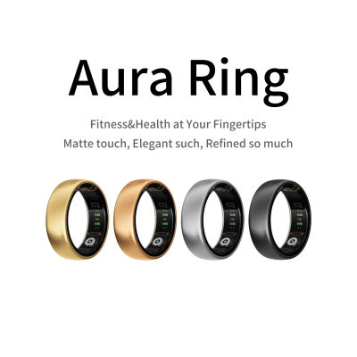 Anillo Inteligente AURA Matt, Monitor de Salud y Deporte, Monitor de Sueño y Temperatura, Alta Calidad, Batería de Larga Duración, Anillo de Oro Rosa para Mujer