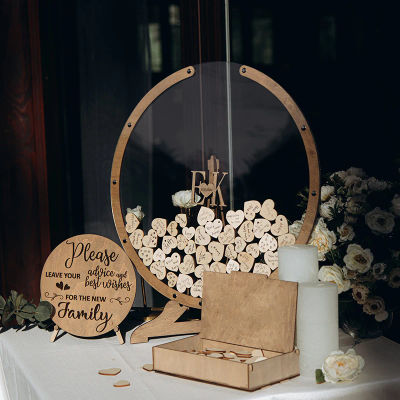 Libro de Visitas Personalizado para Boda, Letrero Alternativo para Libro de Visitas de Baby Shower, Decoración de Boda de Madera, Regalo para Fiesta