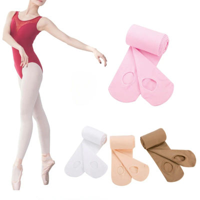Medias de Ballet de transición para niños y niñas, medias de baile para bebés convertibles, ultrasuaves, cómodas y opacas, con agujero