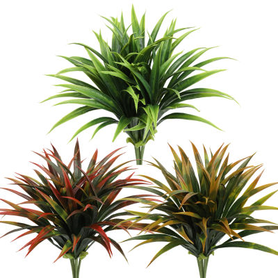Paquete de hierba de gladiolus artificial de 3 piezas: ramo de vegetación falsa, plantas falsas realistas para decoración del hogar, oficina, centro de mesa de boda