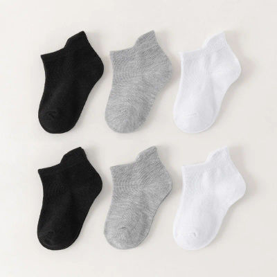 6 pares de calcetines para niños pequeños, bebés, niñas, calcetines tobilleros blancos