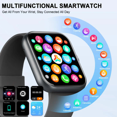 Reloj inteligente para responder/hacer llamadas, 1,96 ", rastreador de Fitness, Monitor de sueño, podómetro, más de 100 modos deportivos, resistente al agua IP68