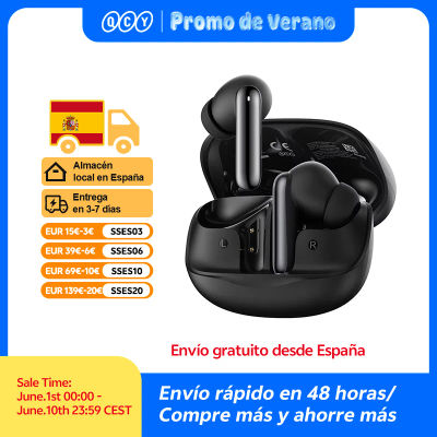 QCY Melobuds N50 ANC Auriculares inalámbricos Bluetooth 5.4 Cancelación activa de ruido 6 micrófonos Auriculares con llamadas claras Conexión multipunto