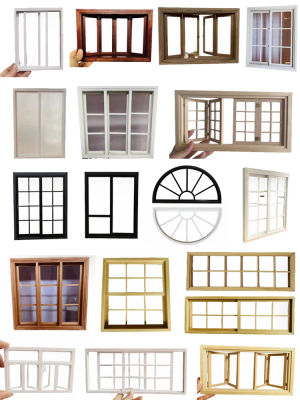 Puerta corredera en miniatura, accesorios de muebles para casa de muñecas, modelo de ventana en miniatura, accesorios para casa de muñecas, bricolaje, nuevo