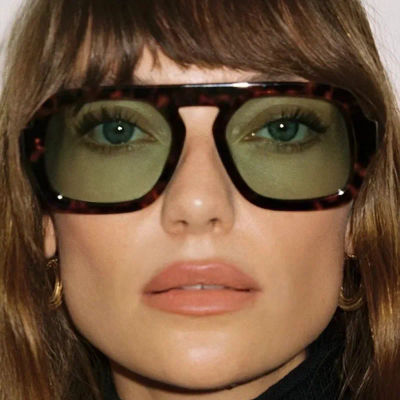 JNPCXI gafas de sol cuadradas Retro para mujer, diseño de marca a la moda, tonos degradados UV400, gafas de sol Punk para hombre