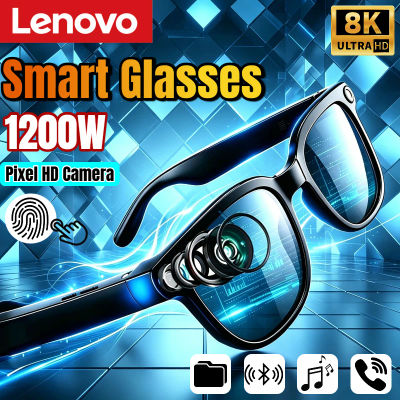 Lentes Inteligentes Lenovo con Control Táctil Remoto, Cámara, Grabación de Fotos, Traductor, Asistente de Voz, Inalámbricas, Bluetooth, IA para Adultos