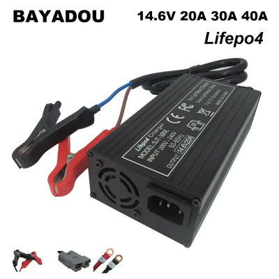 Cargador rápido de batería LiFePO4 de 14,6 V, 20A, 4S, 12V, 12 voltios, 14,4 V, 30A, 40A, fosfato de hierro, LFP RV, almacenamiento de energía, Clip de cargadores RV