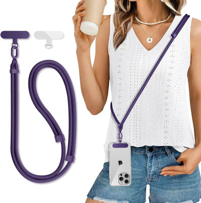 Correas para teléfono móvil con cuello colgante ajustables 360 ° Cordón universal para teléfonos móviles, anticaída y antipérdida con rotación para todas las fundas de teléfono