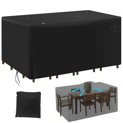 Cubierta para muebles de jardín de exterior de uso común para sofá, mesa, silla, banco de Patio, impermeable, a prueba de viento, Anti-UV contra la lluvia y la nieve