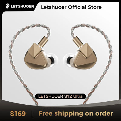 Auriculares Letshuoer S12 Ultra con Controlador Magnético Plano Grande de 14.8mm, Monitores Intrauditivos Hi-Fi para Juegos con Cable DAC