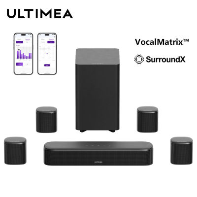Barra de Sonido ULTIMEA 7.1 con Subwoofer, Barra de Sonido para Cine en Casa con 4 Altavoces Surround, Sistema de Sonido Virtual Surround para TV