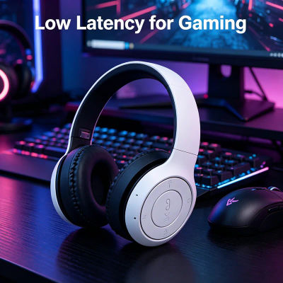Auriculares Inalámbricos Bluetooth de Alta Fidelidad, Sonido Estéreo Nítido, Auriculares Supraaurales con Micrófono HD Incorporado, Conexión Estable