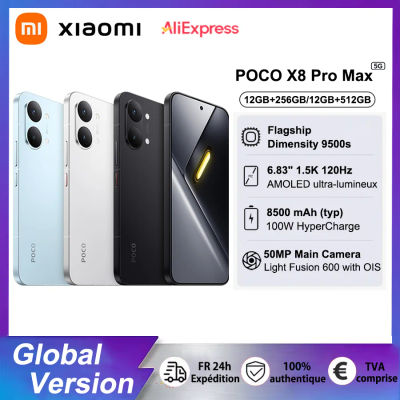 Teléfono Inteligente POCO X8 Pro Max, Versión Global, Dimensity 9500s, Batería de 8500 mAh (típica) con HyperCharge de 100 W, Pantalla AMOLED Ultrabrillante de 6.83 Pulgadas, 1.5K, 120 Hz, Cámara