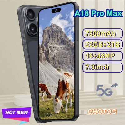 Teléfono Celular CHOTOG para A18 Pro Max, Android 15, Teléfonos Móviles de 7.3 Pulgadas, Smartphone Original 5G, 22GB+2TB, Teléfono Celular 5G con Doble Tarjeta SIM, 7800mAh, Smartphones