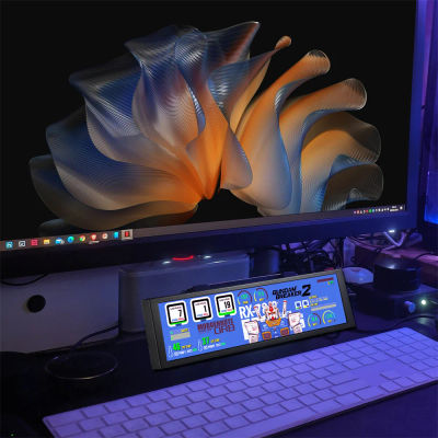 Mini Monitor HD de 7,84 pulgadas USB-C IPS pantalla LCD de barra estirada para ordenador portátil Aida64 CPU GPU monitoreo pantalla secundaria