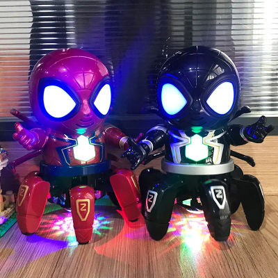 Marvel el increíble Spider Man bailando Robot luz Musical juguete eléctrico muñeca Spiderman figura de acción niños divertido regalo de cumpleaños