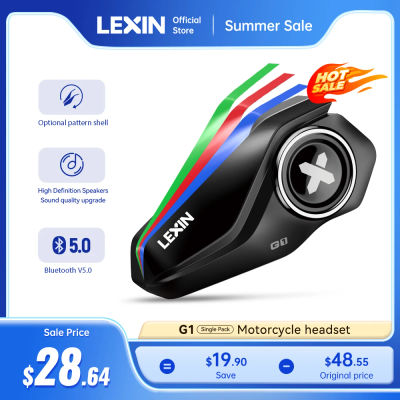 Auriculares Bluetooth Lexin G1 para casco de motocicleta, Bluetooth 5.0, altavoces de alta definición, mejora de la calidad del sonido