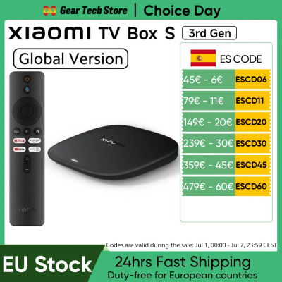 Versión Global Xiaomi TV Box S 3.ª / 2.ª Generación 4K Ultra HD Smart TV Box Reproductor Multimedia Google TV Bluetooth 5.2 Asistente de Google