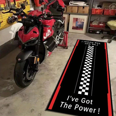 Alfombra para motocicleta VIKAMA, alfombra antideslizante a prueba de grasa para garaje, alfombra para exhibición de motocicletas, alfombra para pasillo, dormitorio, decoración del hogar