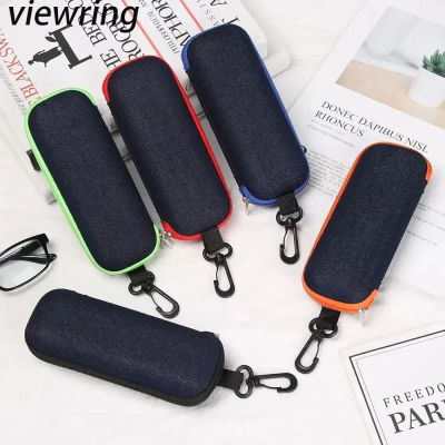 Estuche para gafas de tela vaquera con cremallera, protector de gafas de sol, estuche para gafas de lectura, organizador de gafas, bolsa de transporte