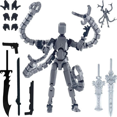 Figura de Acción T13 Impresa en 3D, Multiarticulada y Móvil, Titan 13 Lucky Dummy Nova Robot, Figura de Acción para Escritorio, Ensamblaje Completo