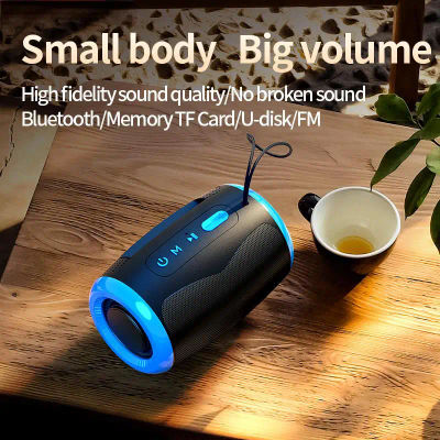 Altavoz portátil TSN-1 altavoces inalámbricos Bluetooth con 5,3 estéreo FM/SD/disco USB/modos Aux impermeables para sonido de alta fidelidad al aire libre