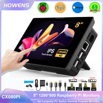 pantalla 8 pulgadas Monitor de 8 pulgadas para Raspberry Pi 5 4 3 pantalla táctil 1280x800 16:10 interfaz HDMI USB para monitores de programas de ordenador