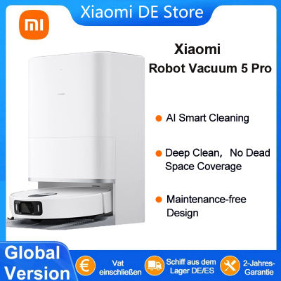 Aspiradoras robóticas Xiaomi 5 Pro (versión mejorada X20+), limpieza profunda, IA, triple cámara, estación de carga autolimpiante, libera tus manos